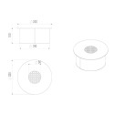 Inbouw ronde brander voor bio-ethanol haard biocamino Griff Model