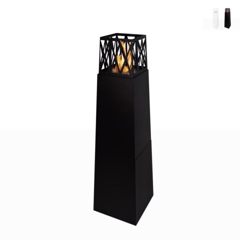 Vulcano buitenhaard bio-ethanol met zuil design voor tuin en terras Aanbieding