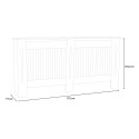 Witte houten radiatorbekleding 172x19x81,5 cm Heeter XXL Voorraad