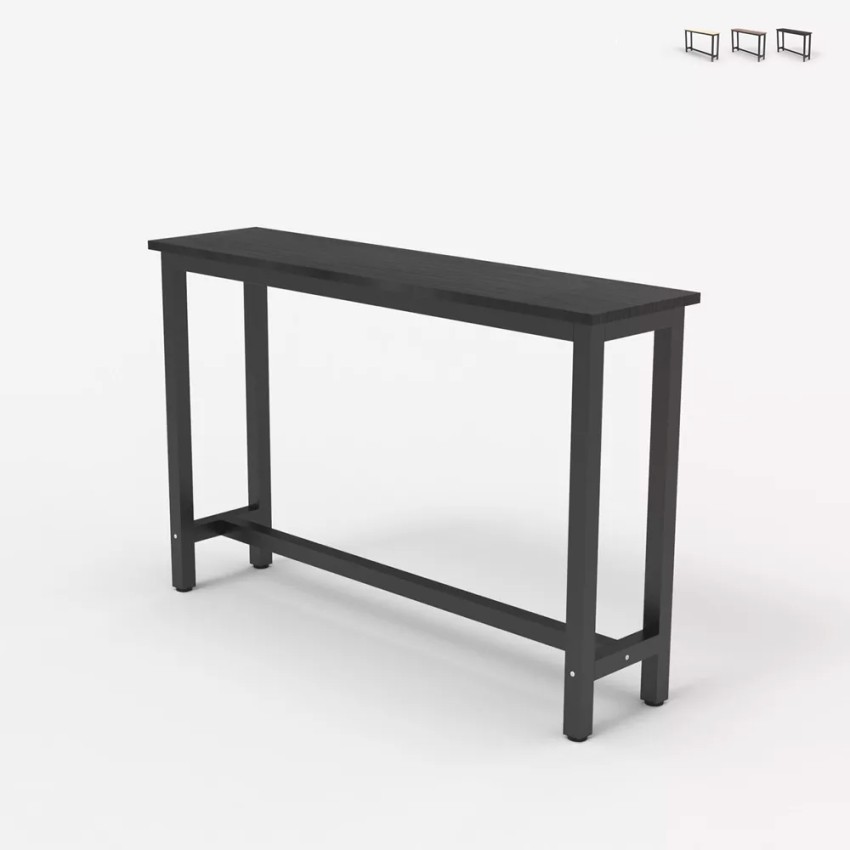 Entreetafel  120x40 cm van hout en zwart metaal Welcome Light Dark Kosten