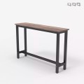 Consoletafel entree meubel 120 x 40 cm hout zwart metaal Welcome Light Dark Aanbieding