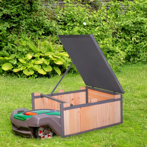 Houten tuinhuisje garage voor grasmaaierrobot Quail Aanbieding