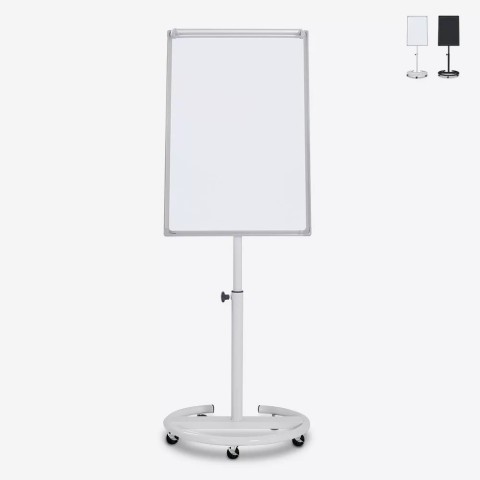 Draaibaar magnetisch bord 100x70 cm op wieltjes Stephen Aanbieding