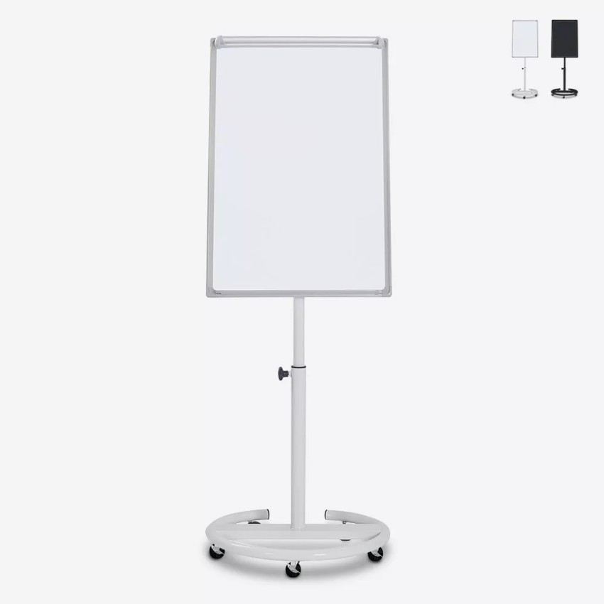Draaibaar magnetisch bord 100x70 cm op wieltjes Stephen Aanbieding