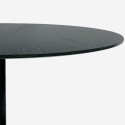 Moderne ronde zwarte Goblet stijl eettafel 120cm Blackwood+ Aanbod