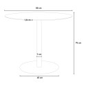 Ronde Goblet tafel 80cm klassieke stijl gouden marmereffect Monika Kortingen