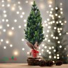 Kleine kunstmatige kerstboom van 50 cm voor op tafel met dennenappels en nep sneeuw Stoeren Catalogus