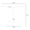 Ronde eettafel in Goblet-stijl 120 cm goud en marmereffect Monika+ Kortingen