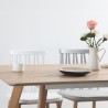 Rechthoekige houten keuken eettafel 120x80cm wit Ennis Kortingen