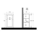 Sammy badkast ruimtebesparend 1 deur 42x35x78cm hoogglans wit Korting