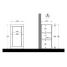 Sammy badkast ruimtebesparend 1 deur 42x35x78cm hoogglans wit Korting