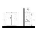 Willy Witte Glanzende Badkamerkast met 2 Deuren 70x35x78cm Aanbod