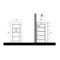 Ladekast Cherie 4 lades 42x35x78cm voor slaapkamer badkamermeubel Korting