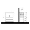 Witte ladekast slaapkamer badkamer 4 lades 70x78x35cm Chantal Korting