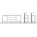 Modern dressoir Solut met 3 laden 2 deuren, 205cm lang Aankoop