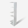 Moderne 142cm hoge witte hoekboekenkast met 5 planken Bekas Aanbod