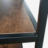 Boekenkast dressoir in industriële stijl met 4 planken van hout en metaal Wrap Keuze