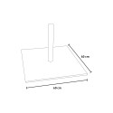 Stalen voet 30 kg vierkant 60x60cm parasol met centrale mast Jos Verkoop