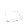 Stalen voet 30 kg vierkant 60x60cm parasol met centrale mast Jos Verkoop