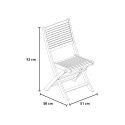 Opvouwbare houten tuinstoel voor buiten, balkon, terras Giava Korting