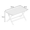 Opvouwbare houten rechthoekige tafel 140x80cm voor buiten in de tuin Meda Aanbod