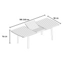 Uitschuifbare houten tuintafel 180-240cm Munroe Korting