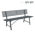 Klassieke tuinbank 3-zits buiten van ijzer 150x57x76cm Iven Aanbieding