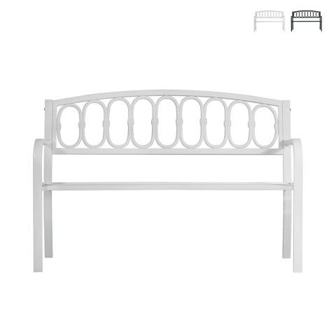 Tuinbank buiten 2-zits van ijzer en gietijzer 123x63x87cm Lorey Aanbieding