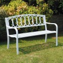 Tuinbank buiten 2-zits van ijzer en gietijzer 123x63x87cm Lorey Aanbod