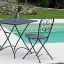 Set van 2 opvouwbare metalen tuinstoelen in bistrostijl Roche Verkoop