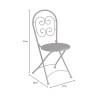 Set van 2 opvouwbare metalen tuinstoelen in bistrostijl Roche Kortingen