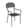 Set van 2 tuinstoelen in ijzer met armleuningen voor bar of restaurant Brienne Aanbieding