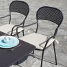 Set van 2 tuinstoelen in ijzer met armleuningen voor bar of restaurant Brienne Verkoop