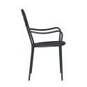 Set van 2 tuinstoelen in ijzer met armleuningen voor bar of restaurant Brienne Aanbod