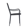 Set van 2 tuinstoelen in ijzer met armleuningen voor bar of restaurant Brienne Aanbod