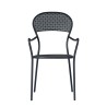 Set van 2 tuinstoelen in ijzer met armleuningen voor bar of restaurant Brienne Korting