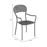 Set van 2 tuinstoelen in ijzer met armleuningen voor bar of restaurant Brienne Kortingen