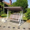 Tuinbank schommel 3-zits met verstelbaar zonnescherm Ibis Korting