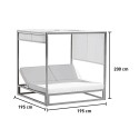 Tweepersoons hemelbed voor tuin en zwembad 195x195 cm Cabana Keuze