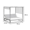 Tweepersoons hemelbed voor tuin en zwembad 195x195 cm Cabana Keuze