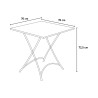 Opvouwbare tafel ijzer 70x70cm bar restaurant tuin buiten Dixon Korting