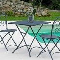 Opvouwbare tafel ijzer 70x70cm bar restaurant tuin buiten Dixon Aanbod