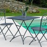 Opvouwbare tafel ijzer 70x70cm bar restaurant tuin buiten Dixon Aanbod