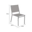 Antracietkleurige aluminium stapelbare stoel voor tuin, bar en restaurant Denali Catalogus