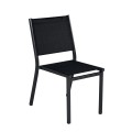 Antracietkleurige aluminium stapelbare stoel voor tuin, bar en restaurant Denali Aanbieding
