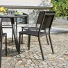 Antracietkleurige aluminium stapelbare stoel voor tuin, bar en restaurant Denali Verkoop