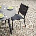 Antracietkleurige aluminium stapelbare stoel voor tuin, bar en restaurant Denali Kortingen