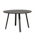 Ronde tuinbijzettafel Ø 120cm modern design antraciet Akron Aanbieding