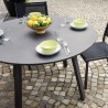Ronde tuinbijzettafel Ø 120cm modern design antraciet Akron Korting