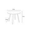 Ronde tuinbijzettafel Ø 120cm modern design antraciet Akron Kortingen